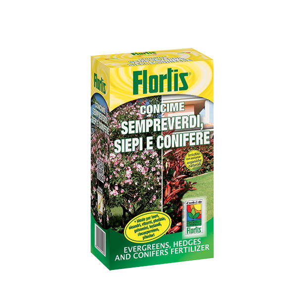 Flortis Concime per Sempreverdi, Siepi e Conifere – NPK 10-5-15