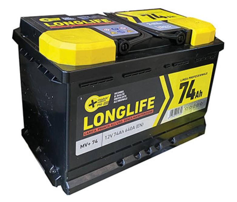 Batteria auto AH 74 DX SPUNTO 640A MM 278X175 H.MM 190