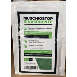 Muschiostop Rinverdente – Azione Rapida per Prati – 100 g