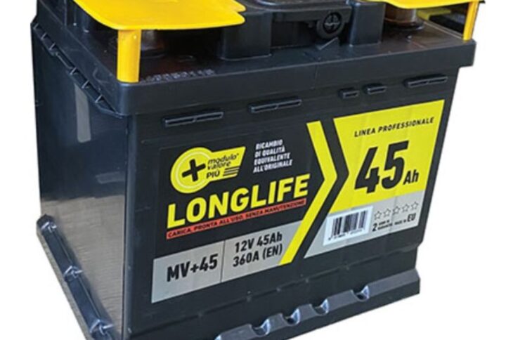 Batteria Auto MODULO VALORE+ – 12V 45Ah, Spunto 360A, DX