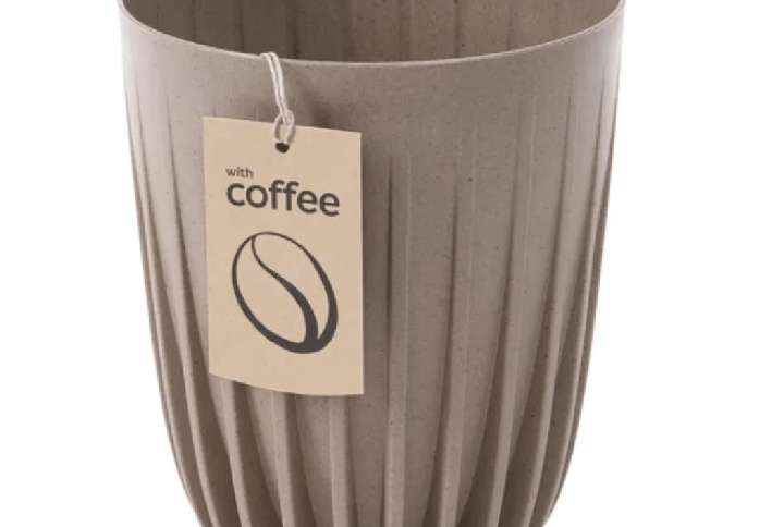 Vaso Mira Beige in Plastica Riciclata – Design Sostenibile per Interni ed Esterni
