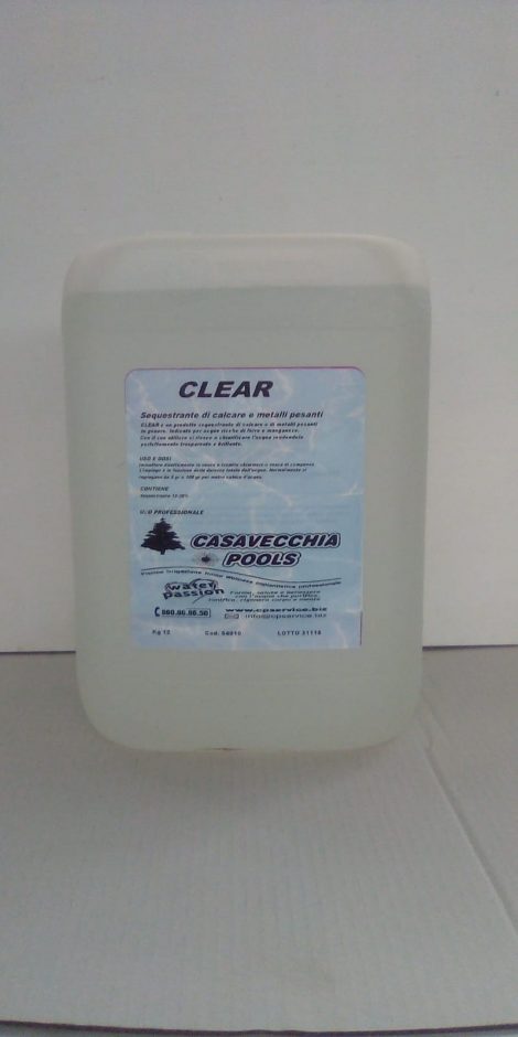 CLEAR Sequestrante Metalli – Trattamento Anticalcare 12 Kg