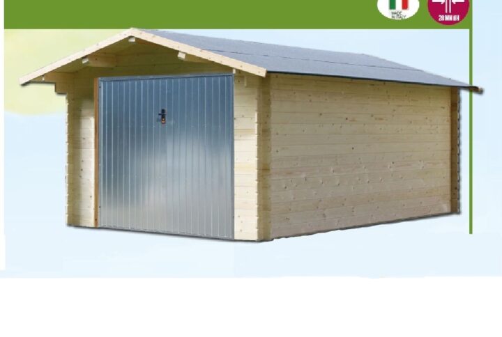 Garage Menta in Legno di Abete – Spessore 28 mm – 13,9 m²