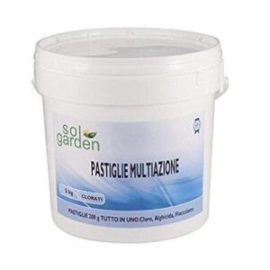 Tricloro Multifunzione Pastiglie Piscina – Cloro, Antialghe, pH, Flocculante – 5 kg