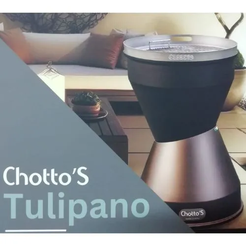 Barbecue Tulipano Dual Color – Sistema SMAC a carbonella e legna