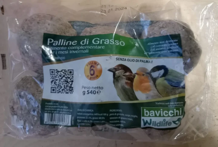 Palline di Grasso per Uccelli Selvatici – Energia invernale naturale – 6 pezzi (540 g)
