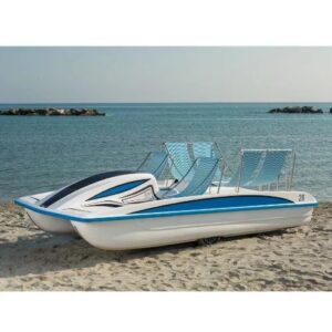 Pedalò CAPRI BEACH Verde – 6 Posti con Ruote e Scaletta