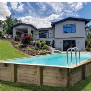 Piscina Rettangolare in Legno – 800×500 cm, con Filtrazione