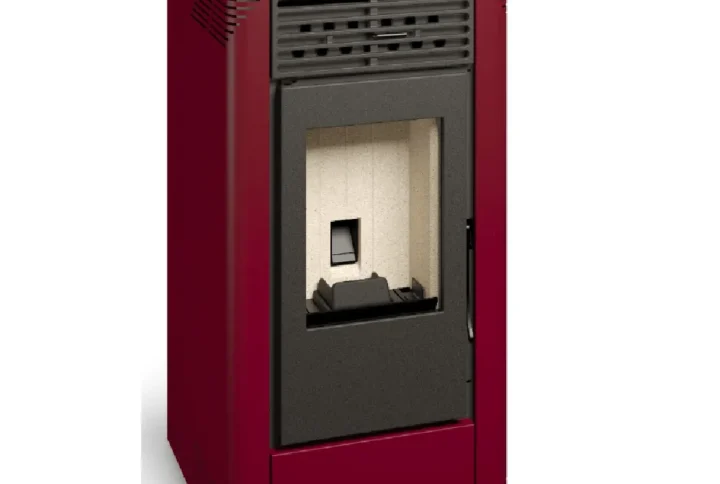 Stufa a Pellet FLORA 7,1 kW – Colore Rosso – Alta Efficienza
