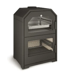 Stufa con Forno a Vista Ferlux 60 – 14,5 kW – Forno in Acciaio Inox