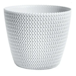 Vaso Splofy Bianco in Plastica – Design Intrecciato per Interni ed Esterni Vaso Splofy Bianco in Plastica – Design Intrecciato per Interni ed Esterni