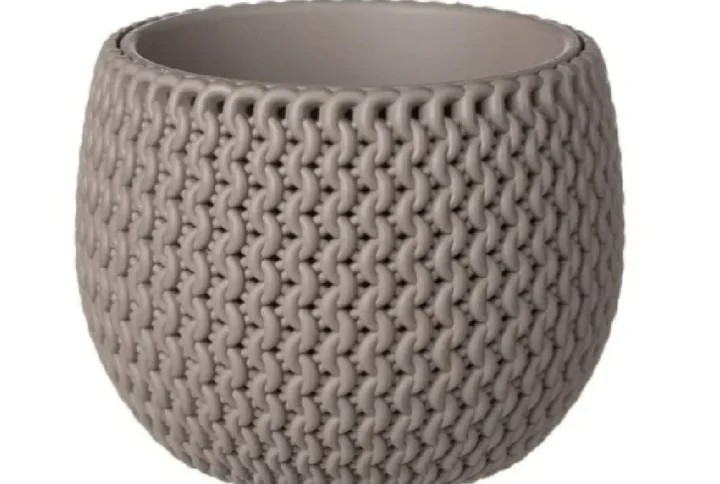 Vaso Splofy con Inserto – Plastica Resistente UV – Effetto Intreccio