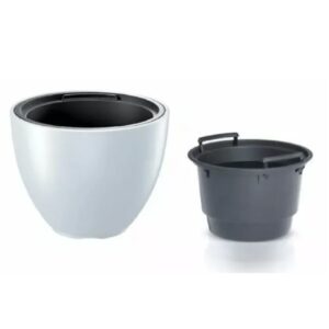 Vaso Heos Caspò con Inserto – Plastica Resistente per Interni ed Esterni