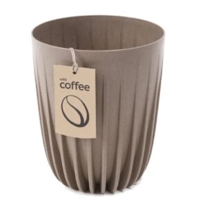 Vaso Mira Beige in Plastica Riciclata – Design Sostenibile per Interni ed Esterni – Ø 30 cm × H 35,6 cm