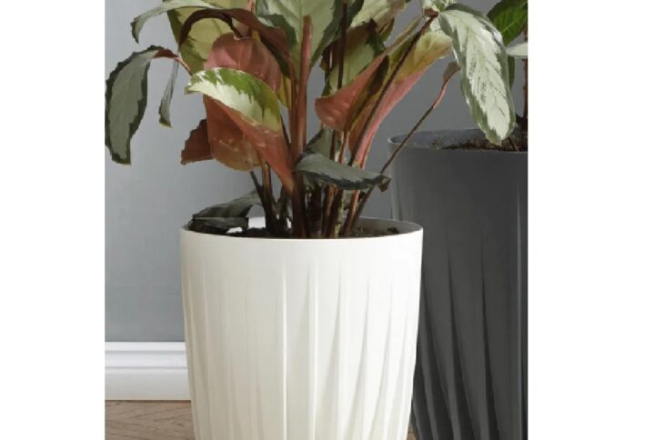 Vaso Mira Bianco – Ø 30 cm x h 35.6 cm – Per Interno ed Esterno