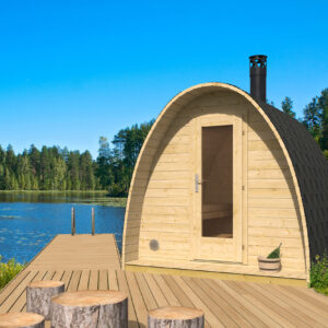 Sauna Iglù Bianca – 1 Vano, 238×250 cm con Stufa a Legna