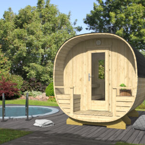 Sauna Botte NOKIA Ø 240 × 267 cm con Stufa a Legna