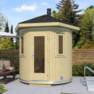 Sauna botte verticale Tornio Ø 240 cm