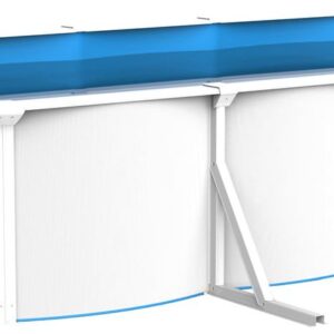 piscina acquamarina bianca liner azzurro h 1,20