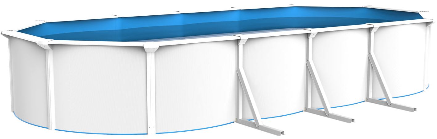 piscina acquamarina bianca liner azzurro h 1,20