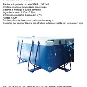 piscina fuoriterra con soppalco