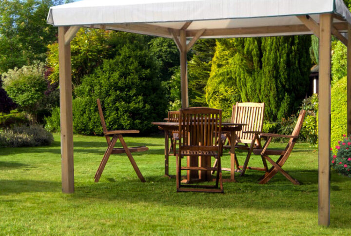 Gazebo Ischia 360×360 cm senza Grigliati con Telo in PVC