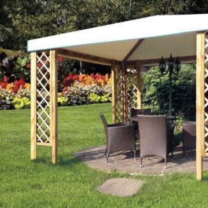 Gazebo Capri 360×360 cm con Grigliati e Telo in PVC