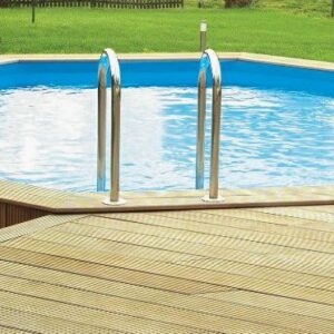 piscina legno onda new liner blu