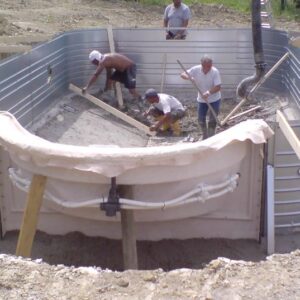 piscina struttura acciaio nervato