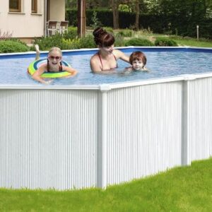 Piscina Fuori Terra White Pool in Acciaio H 130 cm – Kit Completo