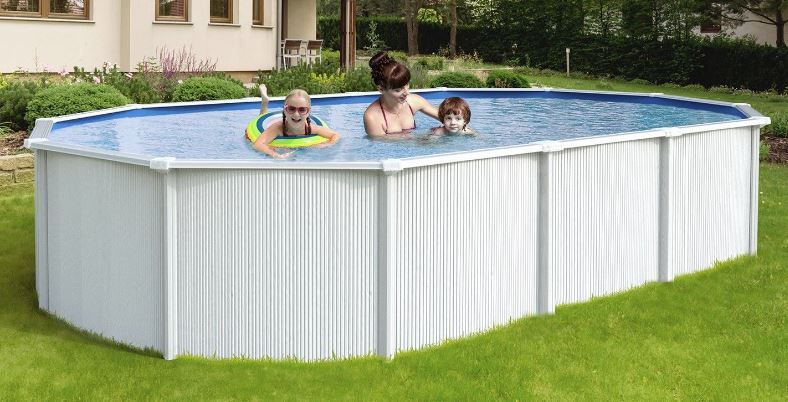 Piscina Fuori Terra White Pool in Acciaio H 130 cm – Kit Completo