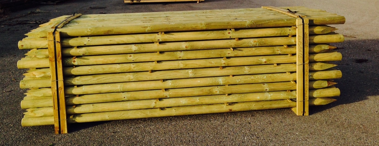Palo Impregnato Diam. 4 Lung. 200 cm Punta