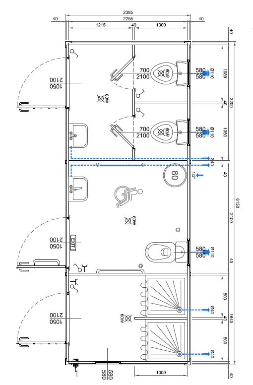 container box bagni + docce
